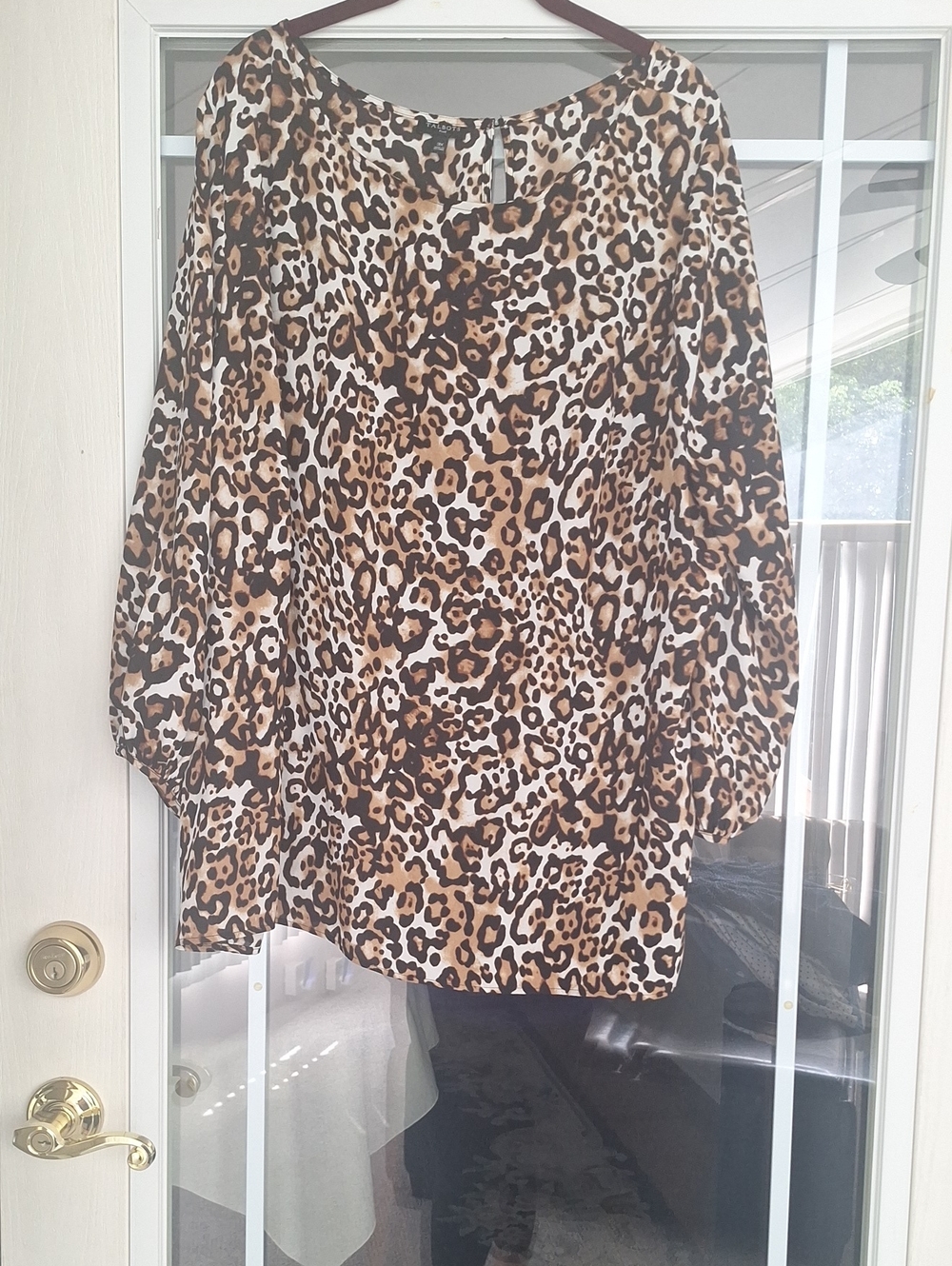 Leopard Print Women’s Blouse - Long Sleeve